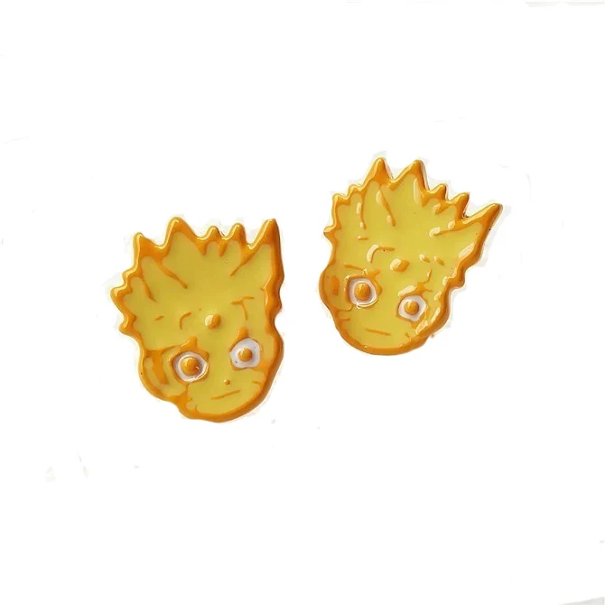 1 EUPNHY, 1 пара, серьги Dragon Ball Z Naruto, гипоаллергенные серьги-гвоздики для женщин, девушек, ювелирные изделия для пирсинга - Окраска металла: 1