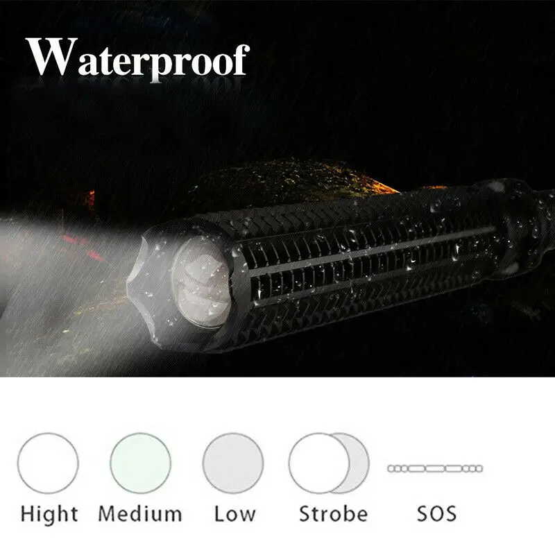 Светодиодный фонарик в виде бейсбольной биты для самозащиты палка экстренная