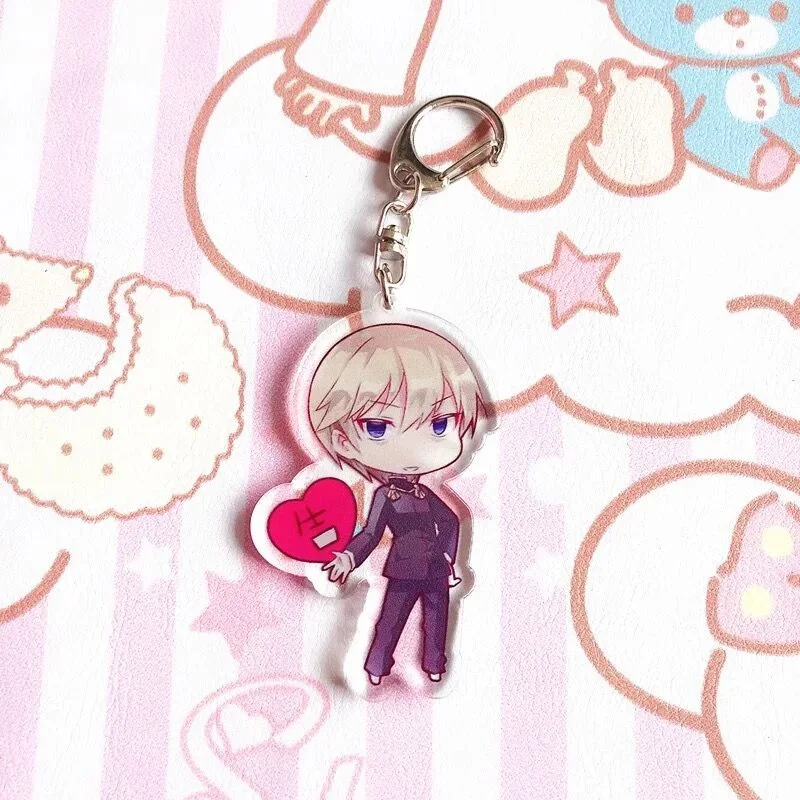 

Sweet Anime Kaguya-sama: Love Is War Keychain Fujiwara Chika Shinomiya Kaguya Double Sided Acrylic Charm Key Chain Cute Jewelry
