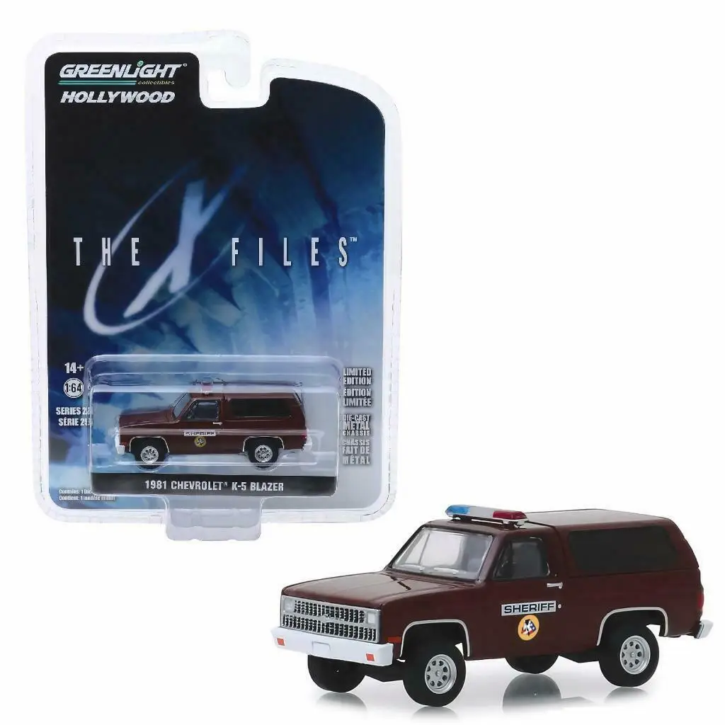 GL 1: 64 1981 Chevrolet K-5 Блейзер Х-файлы сплава Модель автомобиля литья под давлением металлические игрушки подарок на день рождения для детей мальчик