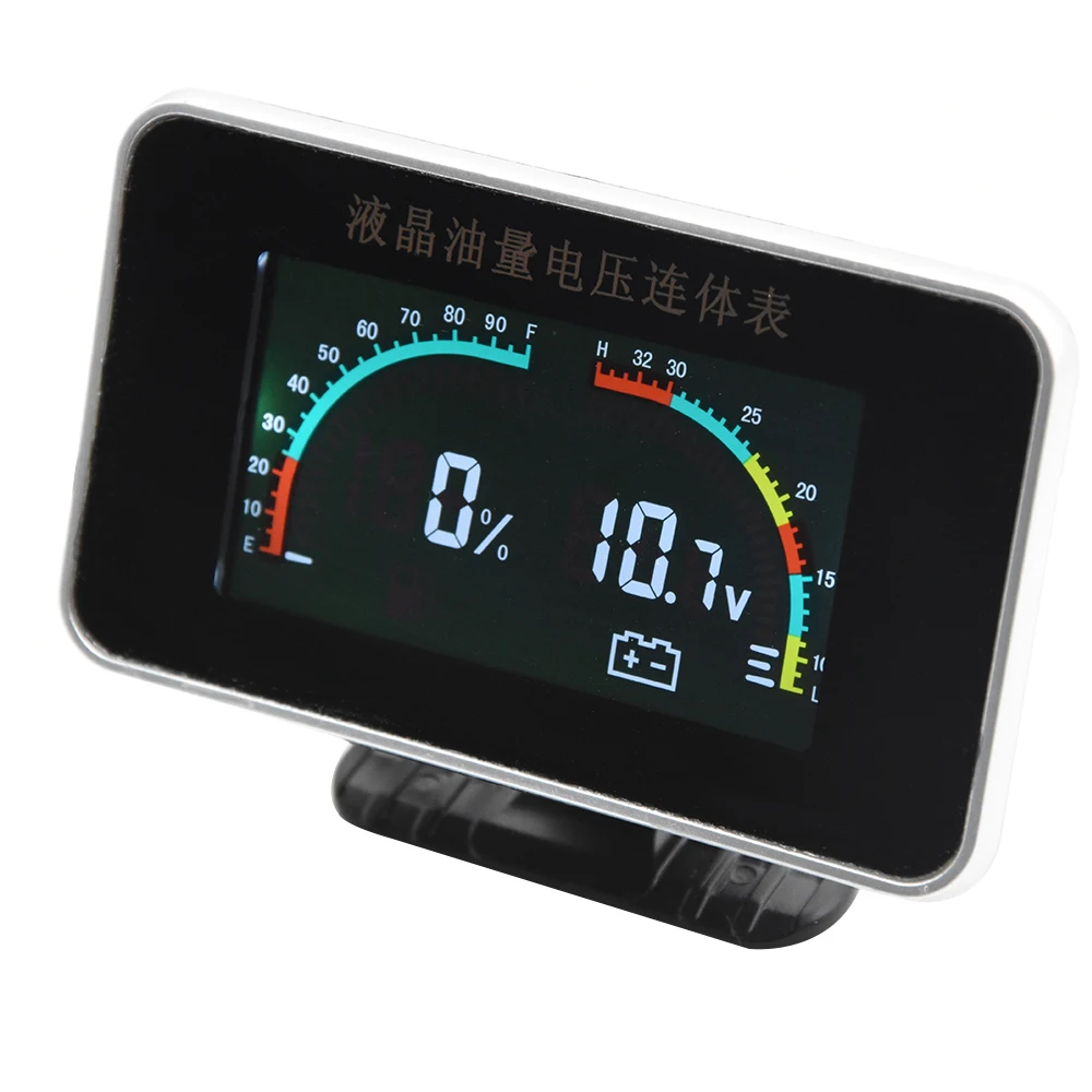 Вольт метров Универсальный LCD 12v/24v грузовик автомобиль датчик топлива + вольтметр