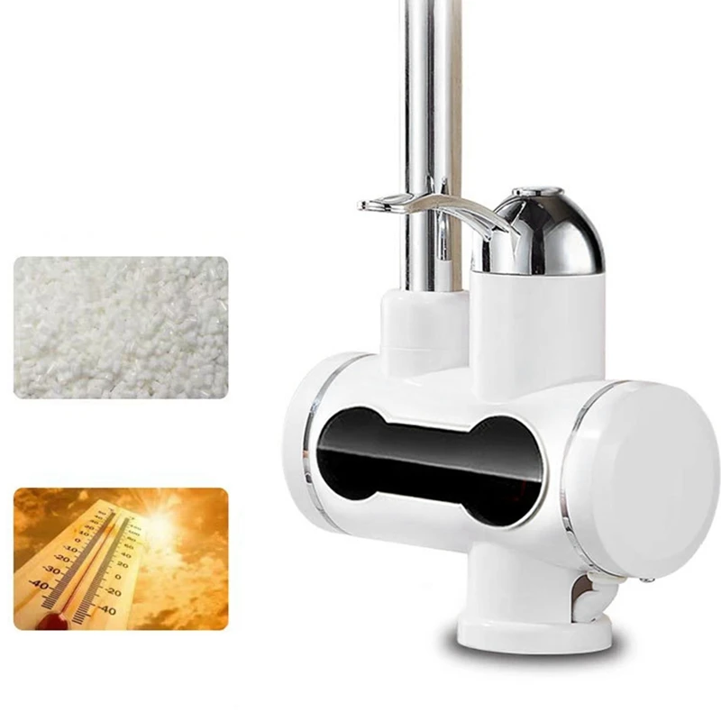

NEW-Kitchen Washroom Water Heater Instantaneous Electric Water Heater Instant Hot Water Faucet Heater EU Plug