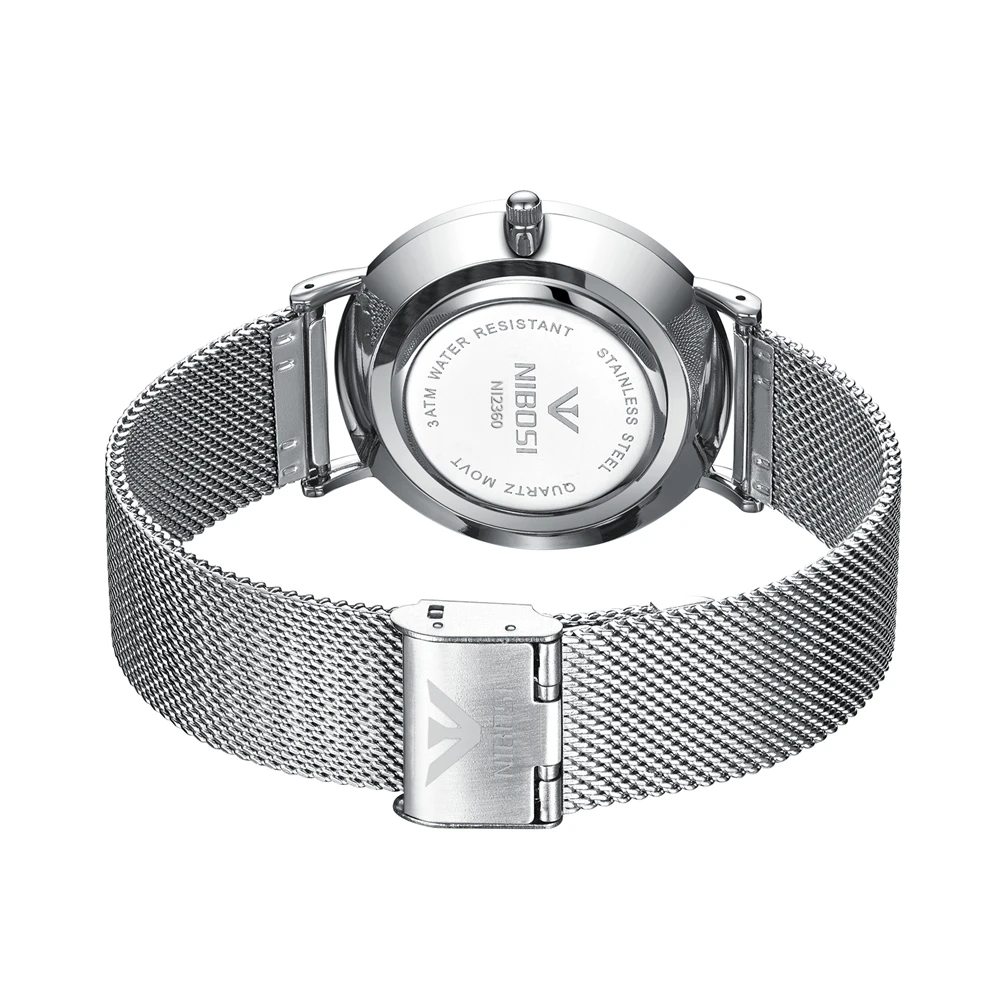 Часы наручные NIBOSI Мужские кварцевые брендовые Роскошные водонепроницаемые