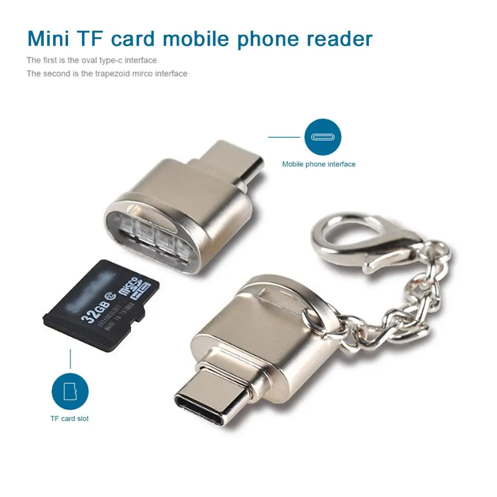 Портативный мини USB Type C на SD TF карта чтения адаптер конвертер 3 1 OTG интерфейс