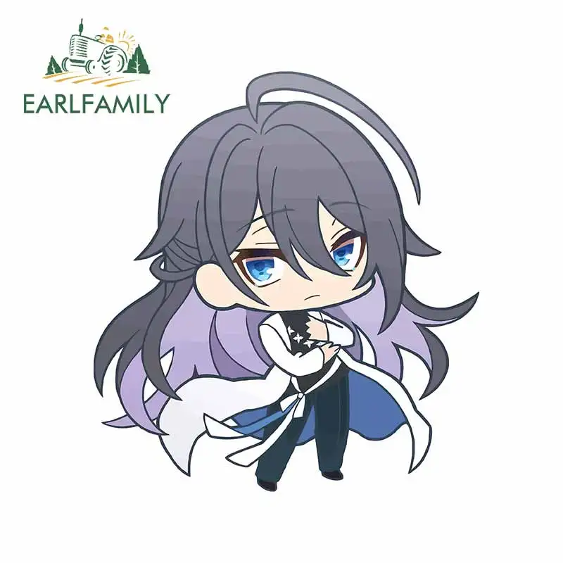 

EARLFAMILY 13cm x 12.7cm For Jakurai Chibi Car Stickers Fashion Decal Personality Vinyl Material Decals Bumper Decoration