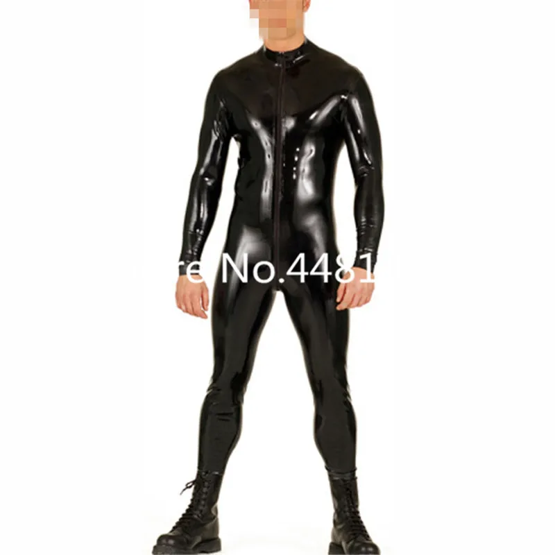Сексуальный латексный комбинезон с открытыми плечами резиновый Облегающий