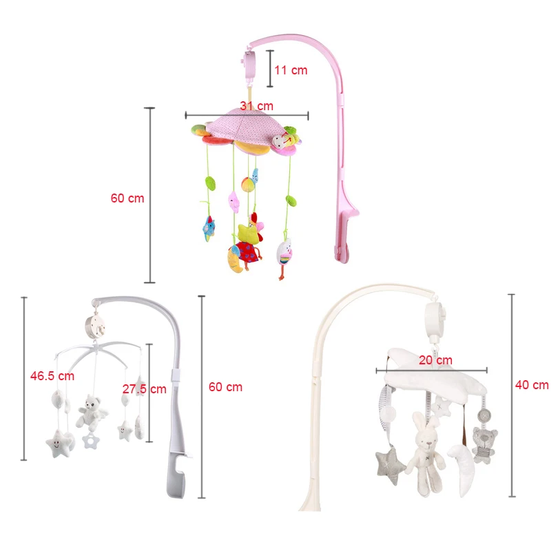 

Baby Rattle Newborn Musical Educational Toys Pendant Infant Rotating Mobile On The Bed Bed Bell Rattles for Kids 0-12 Months