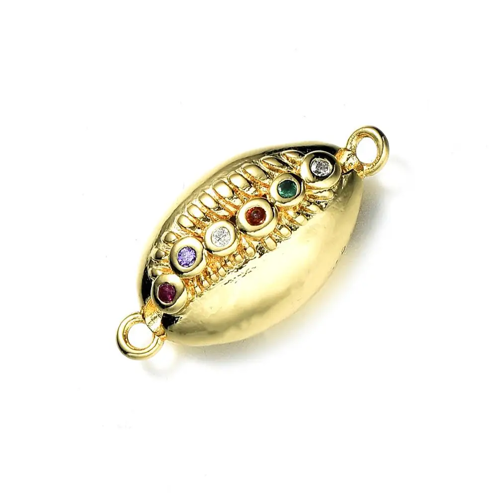 CHSXY латунная инкрустация крошечный циркон оболочка Cowrie подвески подходит для