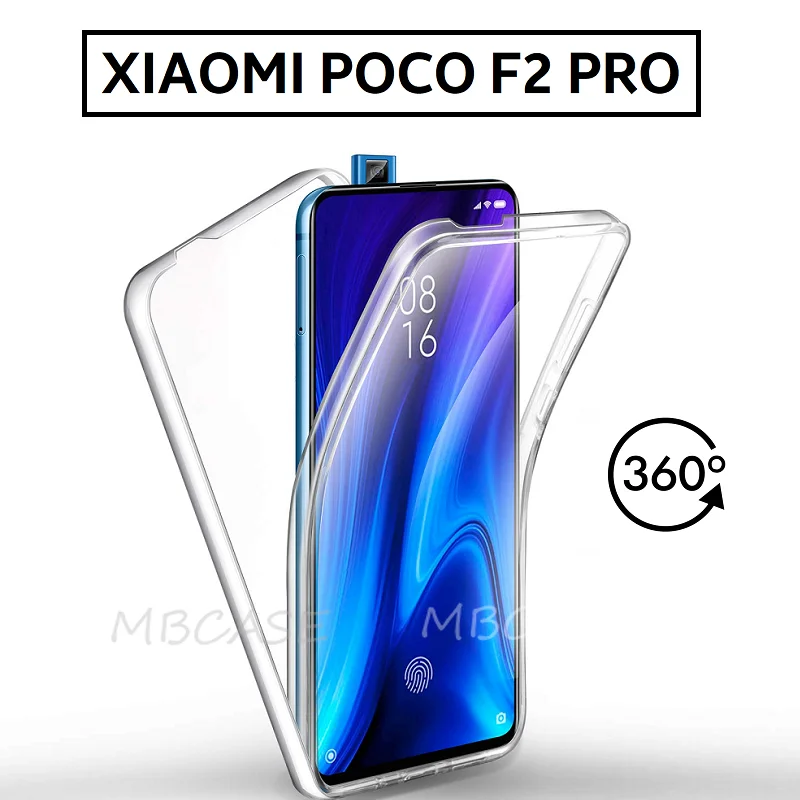 Двойной силиконовый чехол для Xiaomi Poco F3 X3 NFC M3 F2 полное покрытие 360 Redmi 9C 9AT 8A 7A 6A Note 9S