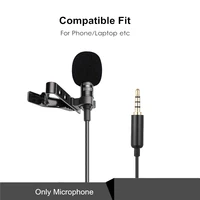 mini portable lavalier microphone condenser clip on lapel mic wired mikrofomicrofon professional for phone for laptop pc 1 5m