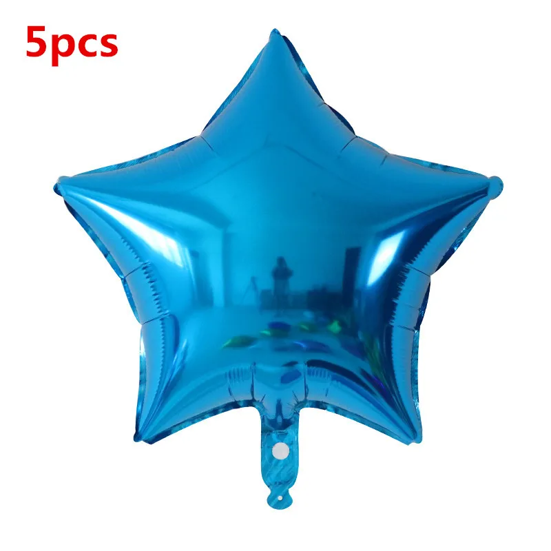 18inch blue star 12 дюймов металлические хромированные латексные шары корона с надписью «Happy Birthday», воздушные шары со звездами на свадьбу, день рождения, Детские вечерние украшения - Цвет: 18inch blue star