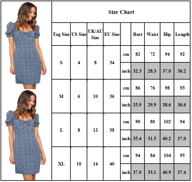 

Womens Puff Short Sleeve T-shirt Dress Ladies Floral Print Holiday Party Dresses
