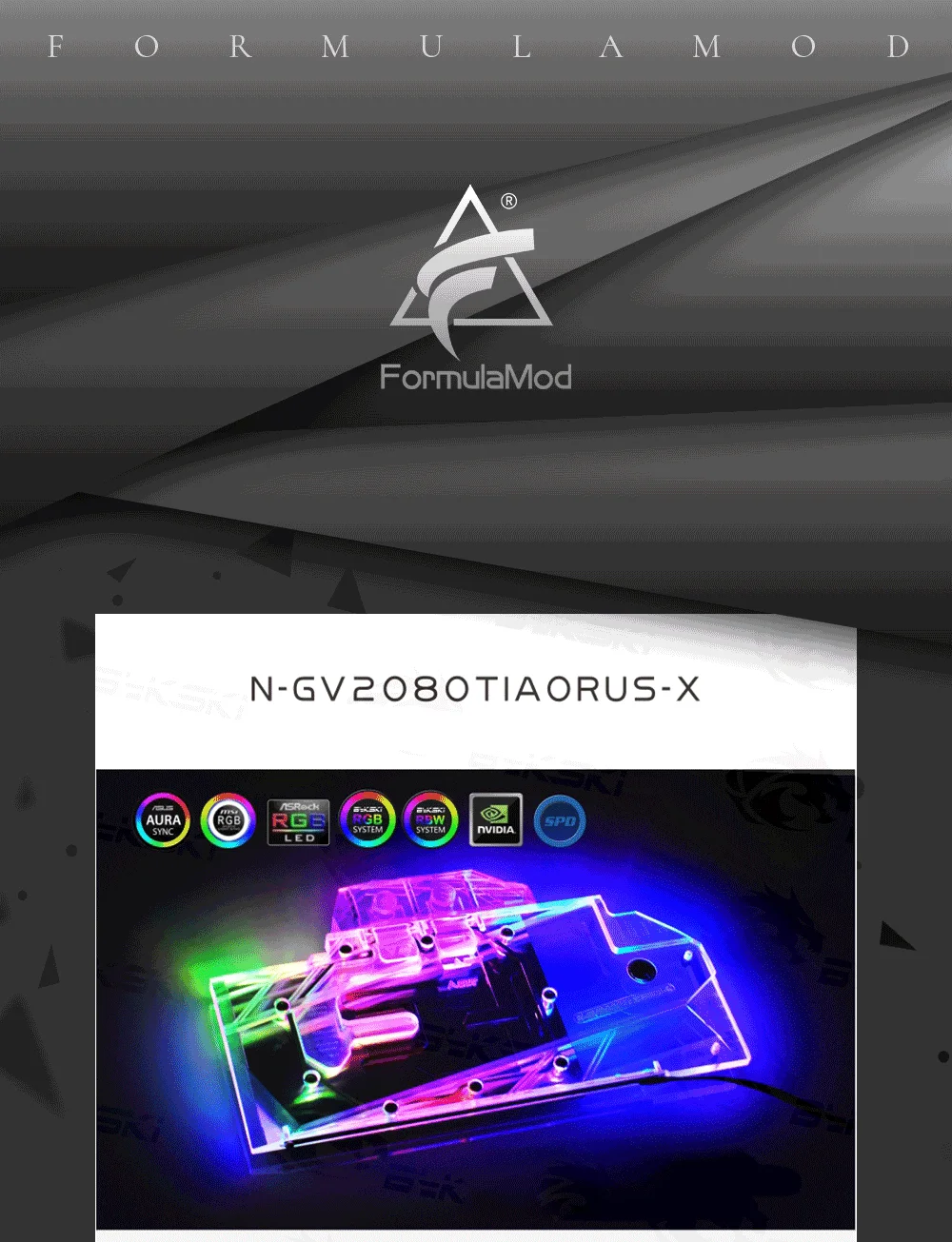 Bykski N-GV2080TIAORUS-X, полное покрытие видеокарты водяного охлаждения блок для Gigabyte AORUS RTX2080Ti Xtreme 11G/8G