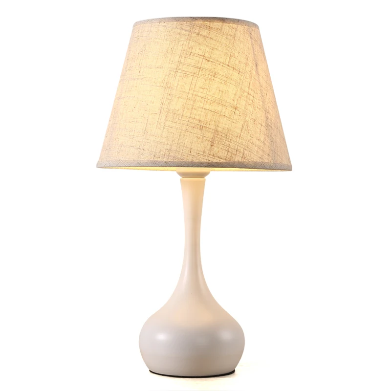 Современная Минималистичная настольная лампа для спальни белая прикроватная