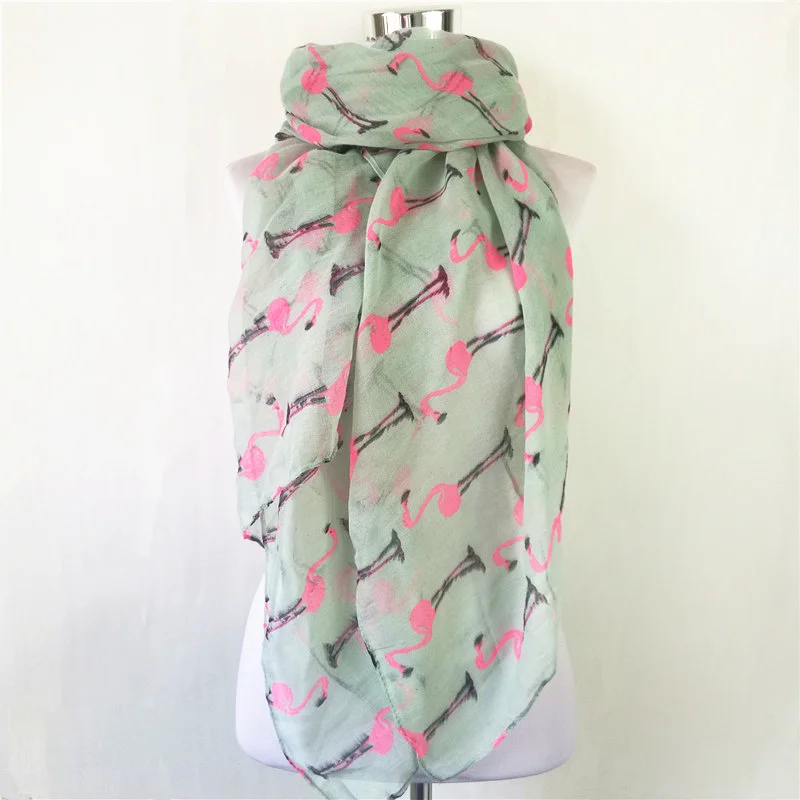 Новый модный шарф с фламинго птицами в виде животных женские шарфы шали длинные