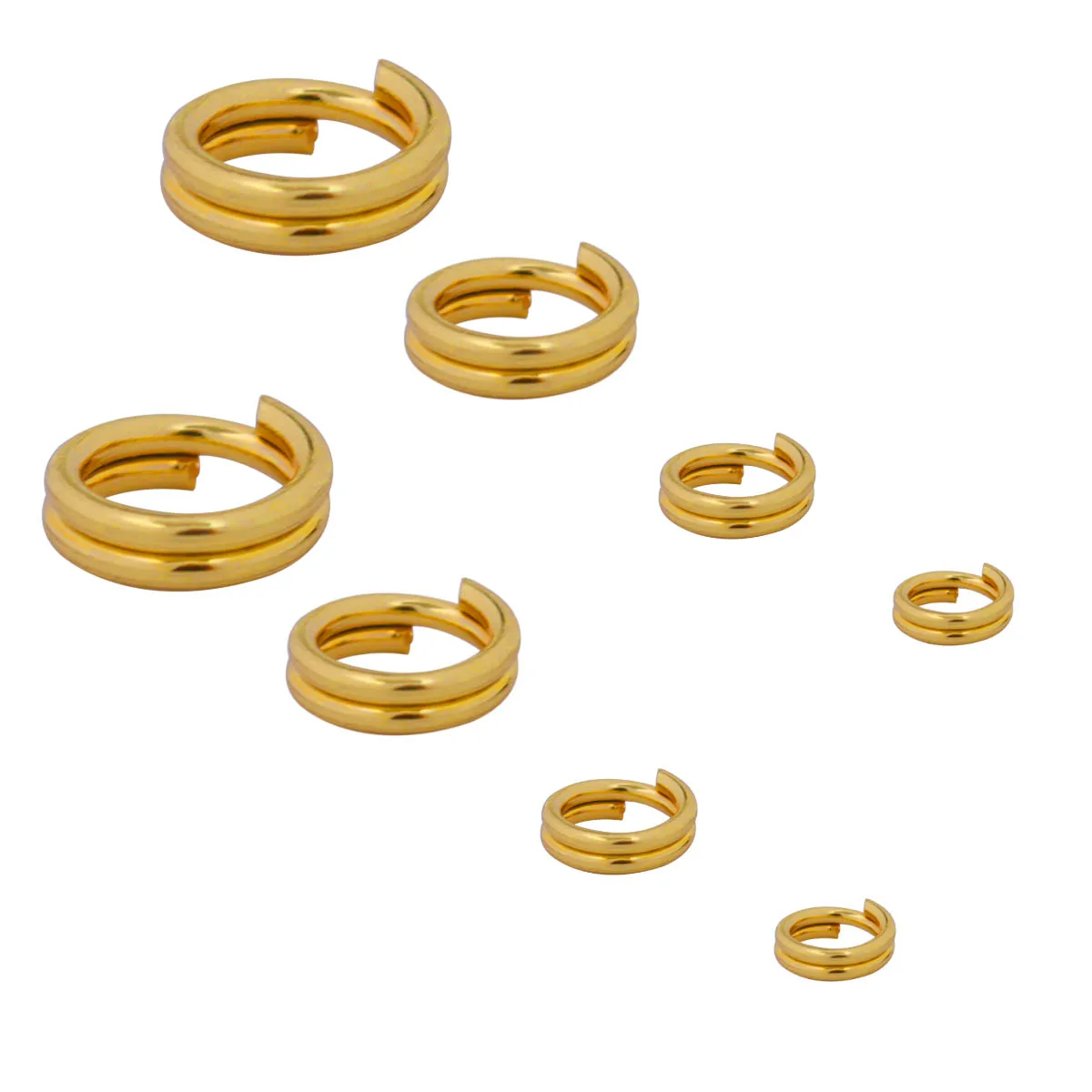 100 шт./лот соединитель для ювелирных изделий двойное кольцо Звенья из нержавеющей