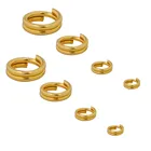 100 шт.лот соединитель для ювелирных изделий, двойное кольцо, Звенья из нержавеющей стали, крючки, застежки для браслета, шнур, подвеска