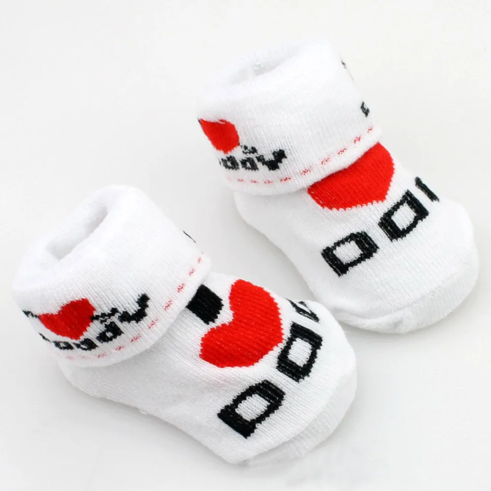 

Non-slip cotton baby love mom and dad love socks toddler socks baby boots toddler socks boy socks