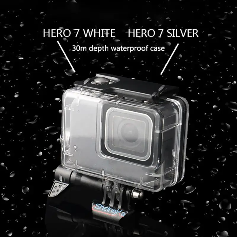 Водонепроницаемый чехол для Gopro Hero 7 серебристый/белый чехол для Gopro Hero7 серебристый/белый специальный водонепроницаемый чехол Аксессуары для камеры