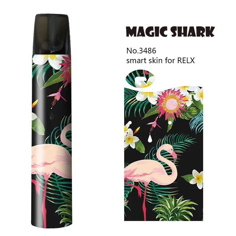 2.5D наклейка на вейп в виде фламинго змеи тигра цветка набор пленок под чехол для