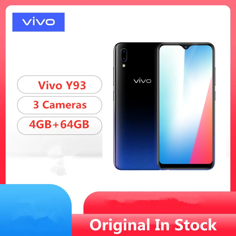 Vivo Y93 смартфон с 5 5-дюймовым дисплеем процессором Snapdragon 439 ОЗУ 4 Гб ПЗУ 64 ГБ 13 МП Android