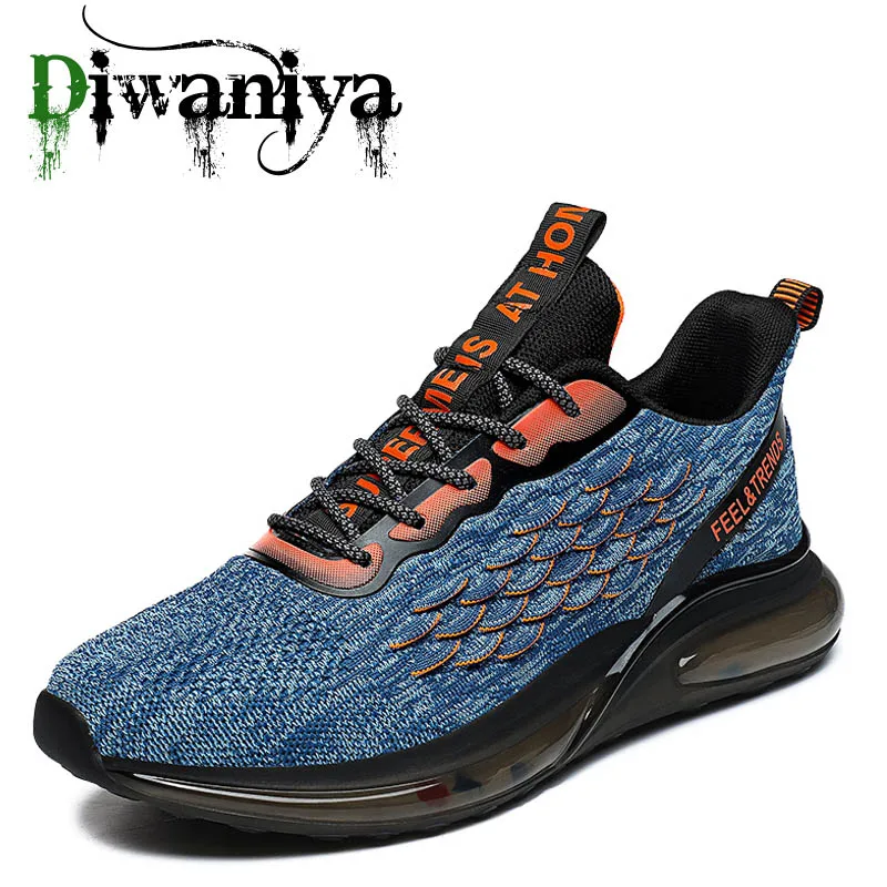 

Новые дышащие мужские кроссовки Diwaniya на воздушной подушке для улицы, мужская обувь, обувь для ходьбы и бега