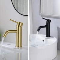 stainless steel bathroom sink faucet basin mixer taps single lever gold black ceramic cartridge with 2304 shower hoses