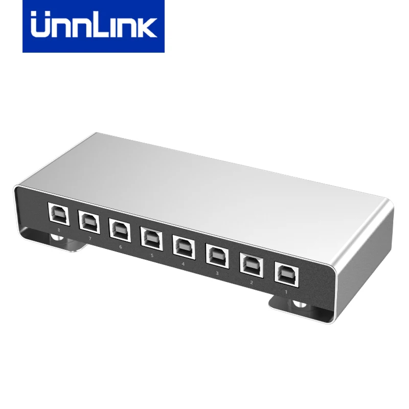 Unnlink USB 8 Port Synchronous Controller USB KMV 1 Set of Keyboard Mouse Control 8 PCs/computer/Laptops/Tables for Workstation