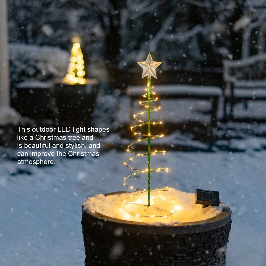 Рождественская елка садовый декоративный светильник s-образные звезды