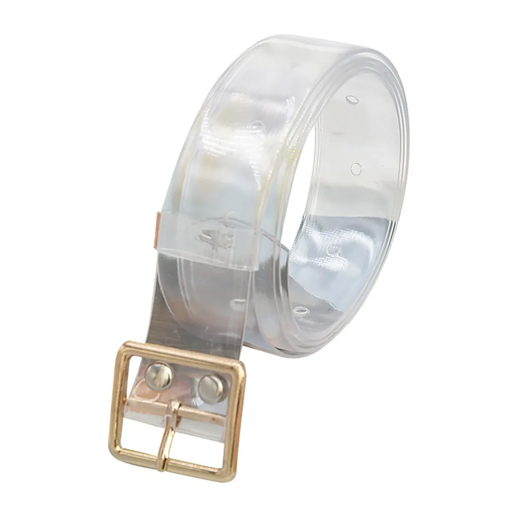 

Transparent Belt For Women Adult Clear Plastic Waist Belt Decoration