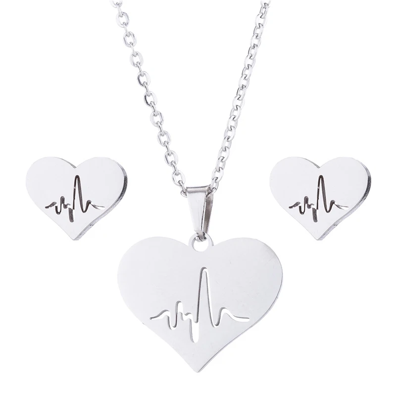 Ожерелье с золотым нагревом женская подвеска в виде пульса для пары Женские