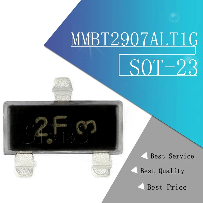 100 шт./лот транзистор MMBT2907ALT1G MMBT2907A MMBT2907 2N2907 2F SOT 23 0.8A/60В|mmbt2907a| |