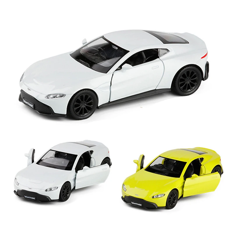 

Новое поступление 1:36 литье под давлением металлическая модель игрушечной машины V8 Vantage Supercar спортивного гоночного автомобиля оттяните наз...