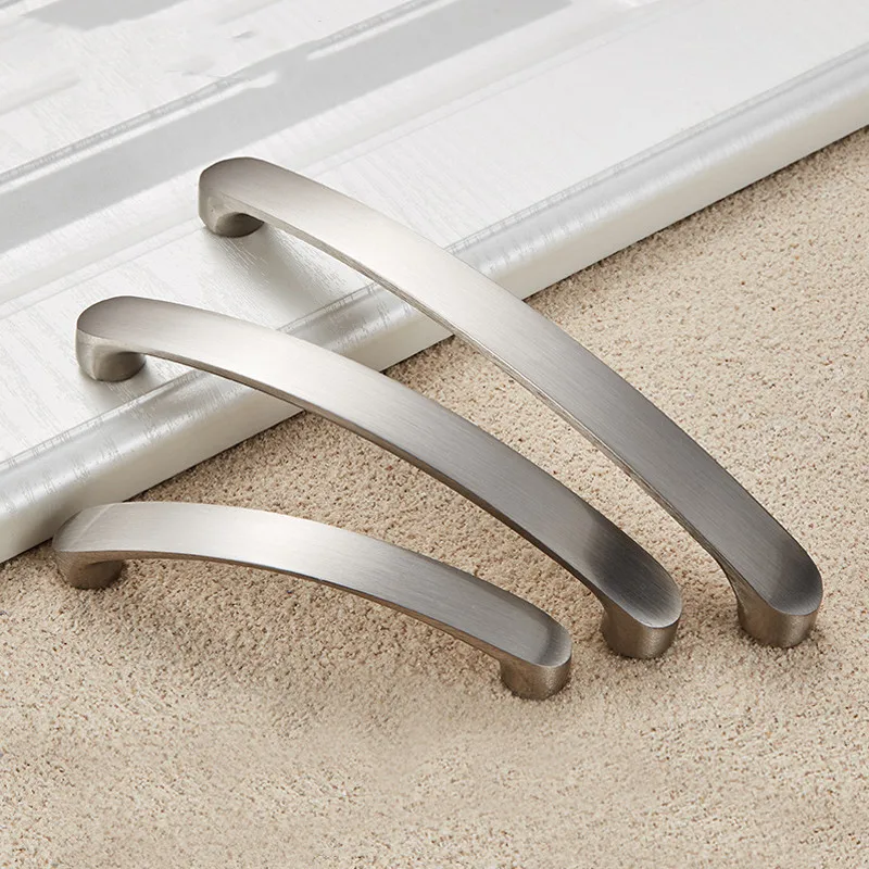 

Cabinet Handle Aluminum Door Kitchen Brushed Modern Furniture Drawer Hardware