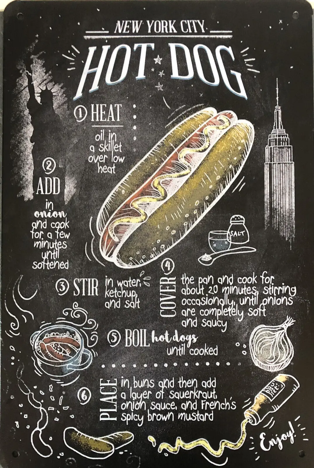 Оловянная вывеска в виде хот-дога винтажные металлические оловянные вывески