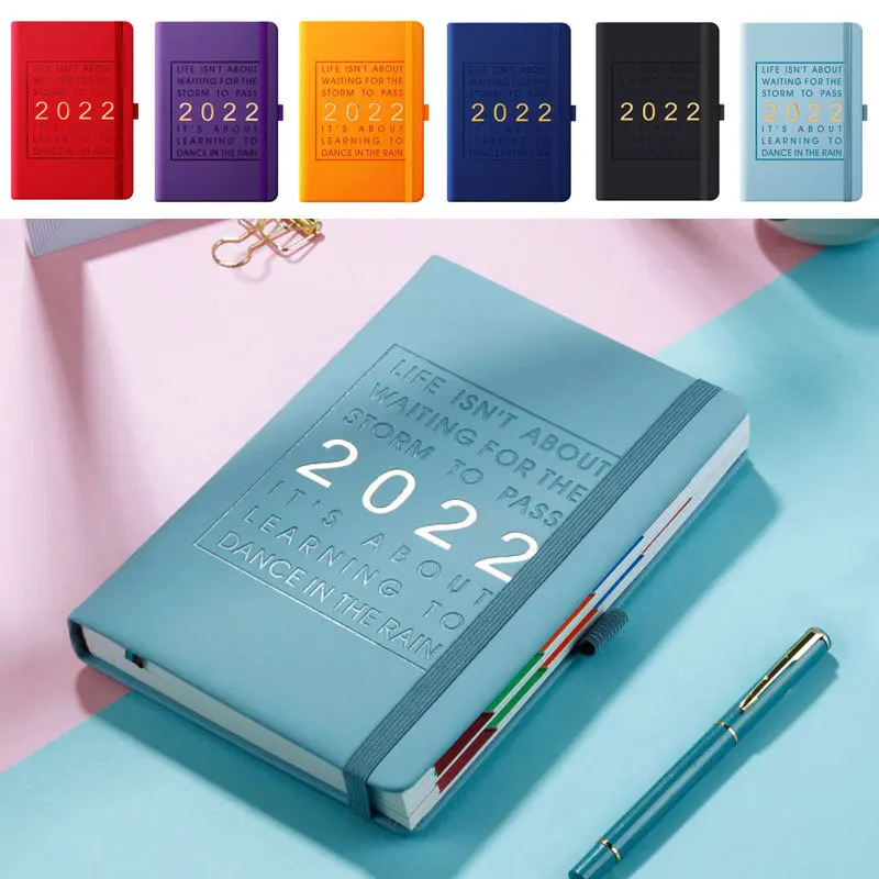 

2022 Zoecor Agenda English Planner Organizer Notebook A5 Diary Monthly Weekly Schedule Notepad for School Office Stationery