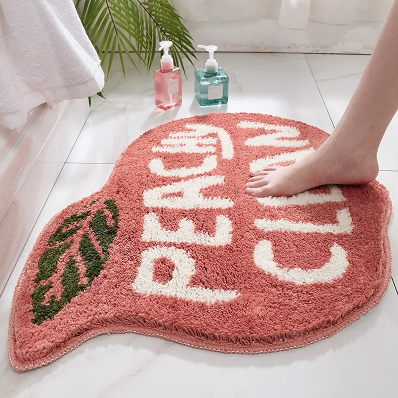 

Cartoon Fruit Door Mat Water Uptake Non-Slip Doormat Peach Home Land Pad Bedroom Toilet Doorway Floor Mat