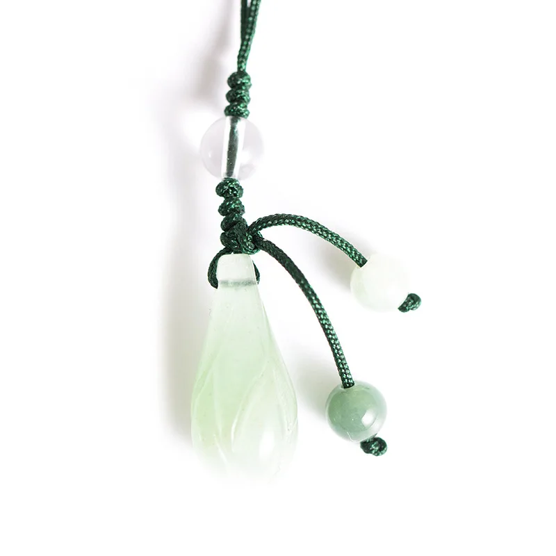 Китайские элементы авантюрин ручной работы нефрит цветок магнолии кулон