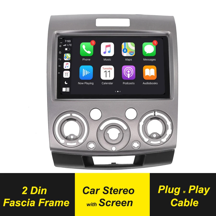 Автомобильный радиоприемник 2 Din рамка для Ford Everest Ranger Mazda BT 50 Dash GPS навигатор Android