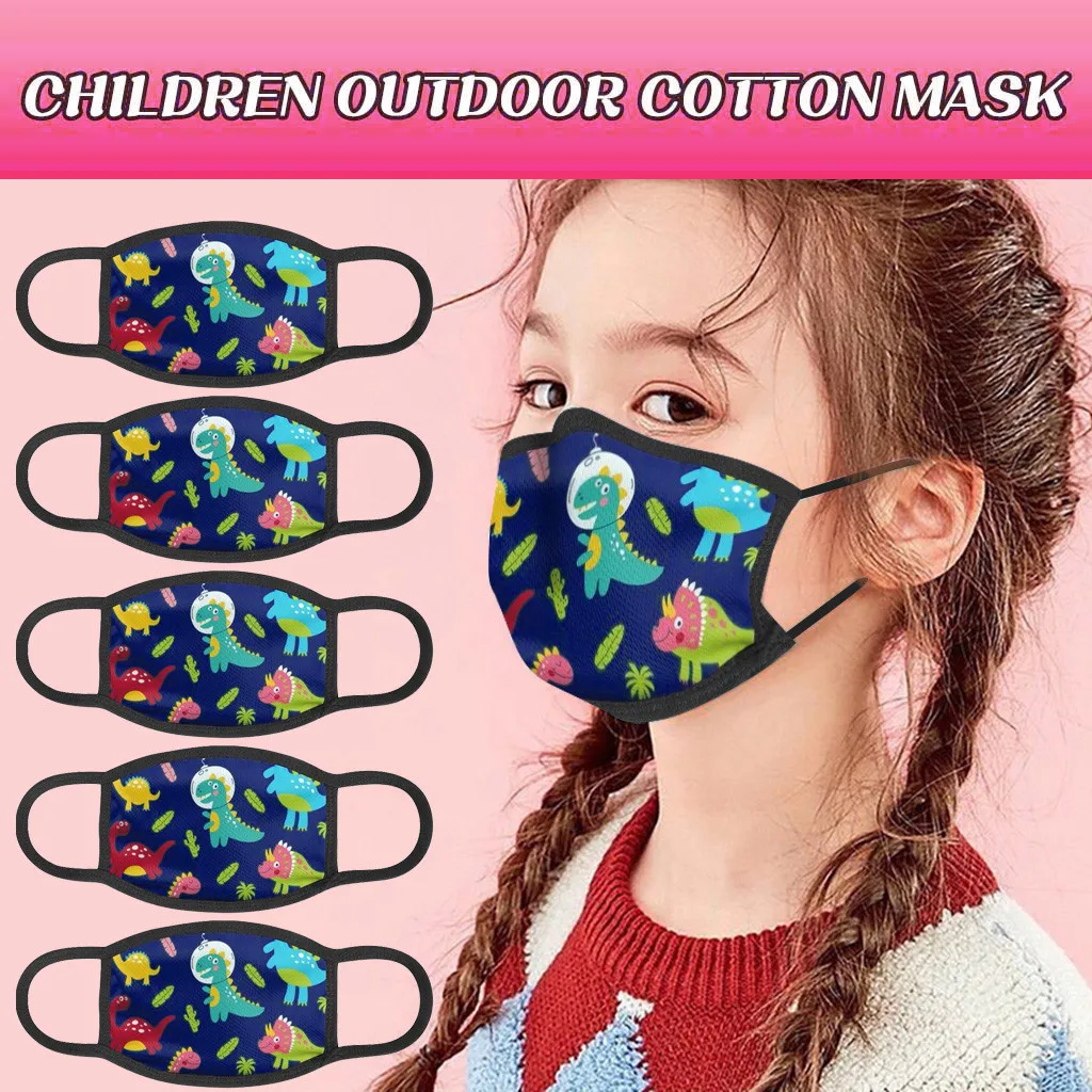 

Child Breathable Flower Face Mask Printed Masks Fabric Protective Dust Mouth Cover Washable Reusable masque en tissu lavable A50