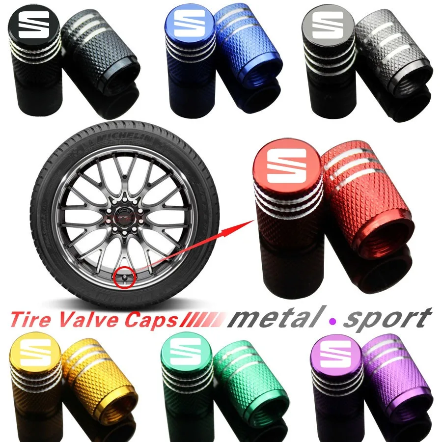 

4PCS Automobile tire valve core tire decorative valve For Seat FR Leon mk2 3 5f Ateca Altea Exeo Cupra j6 lbiza car Accessories