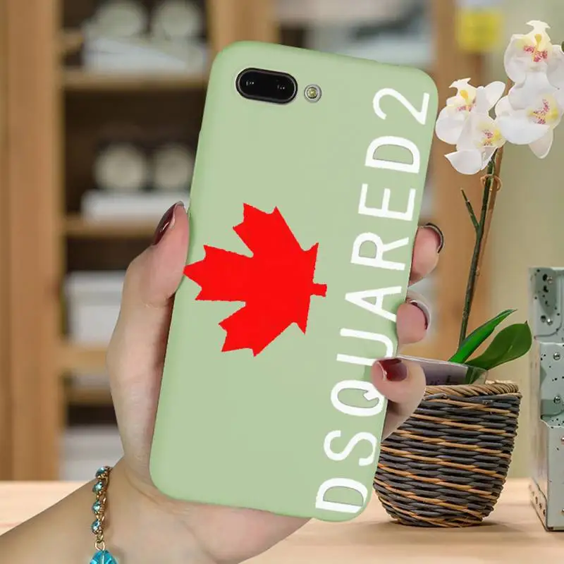 

Maple Leaf DSQUARED2 DSQ2 ICON Phone Case For Iphone 6 6s 7 8 Plus XR X XS XSmax 11 12 Pro Mini Max Candy Green Silicone Cover