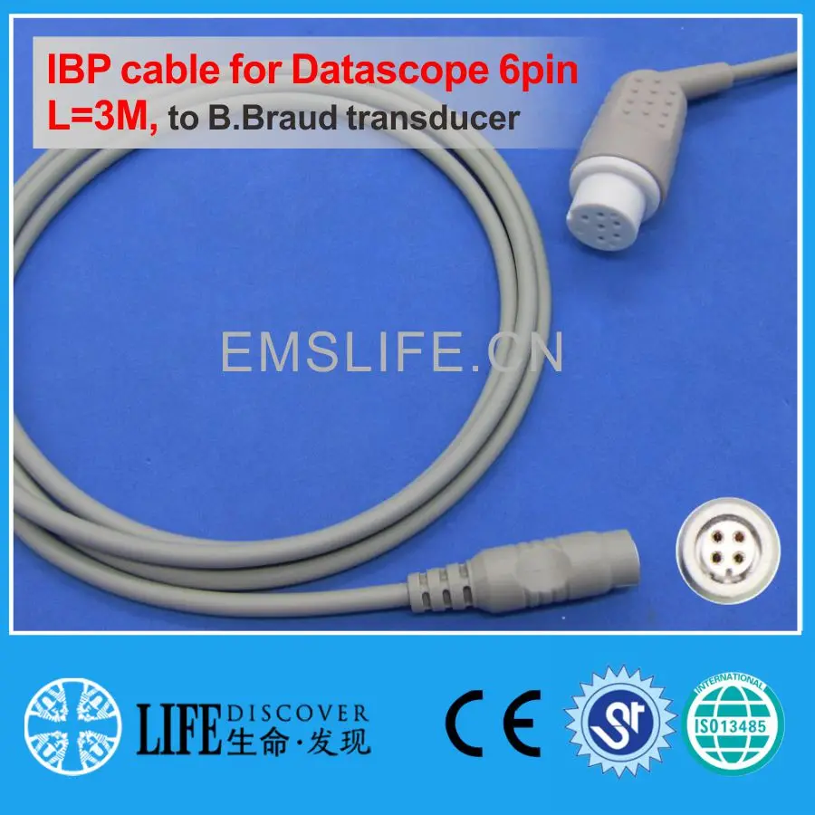

datascope 6pin IBP cable for B.Braud disposable pressure transducer