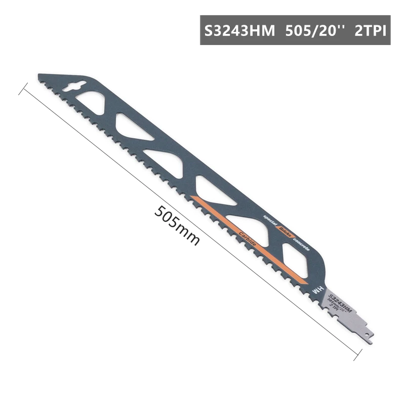 

Versery 1 шт., 225/300/455/505 мм, твердосплавные сплавы, сабельные пилы, сабельная пила для пневматических цементных кирпичей, бетона