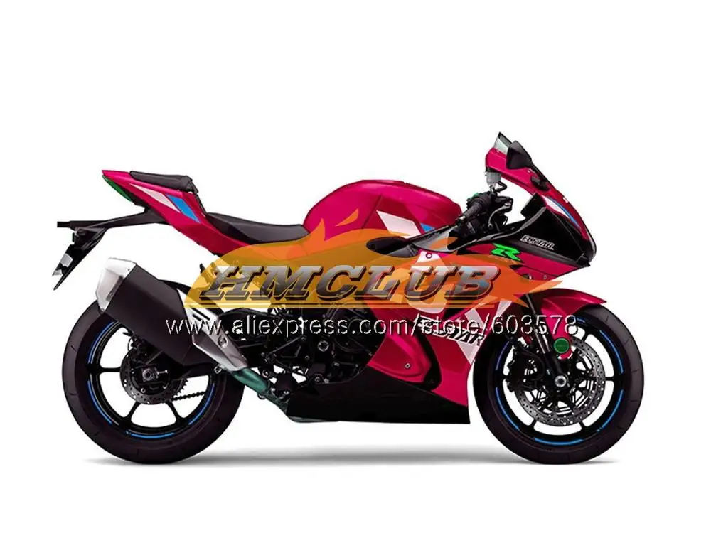No. 14 Инъекции для SUZUKI GSXR 1000 CC GSX R1000, 17, 18, 19, 15CL. 39 L7 L8 GSXR-1000 K17 GSXR1000 Обтекатели розового и зеленого цветов - Цвет: No. 14