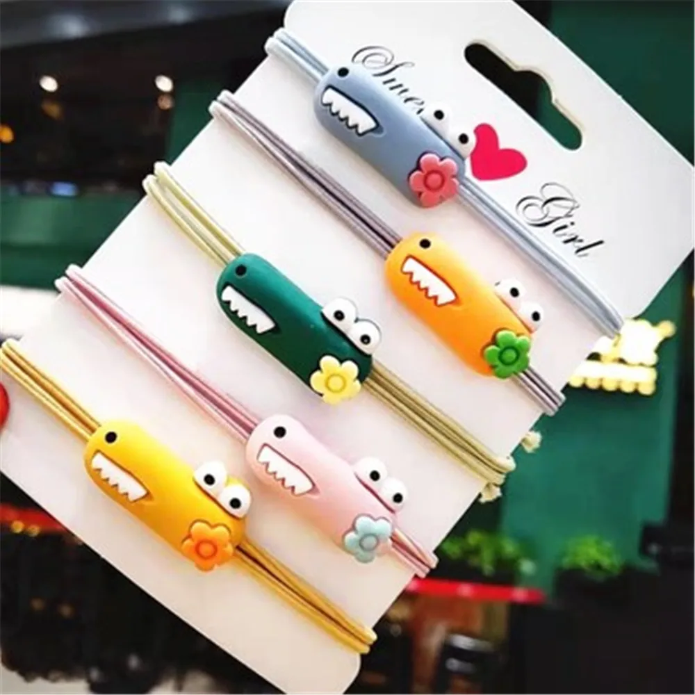 

Hair Tie For Girl Kids Elastic Rubber Band Child Korean Head Accessories Cartoon Dinosaur Dog Rabbit Animal Scrunchies Wholesale