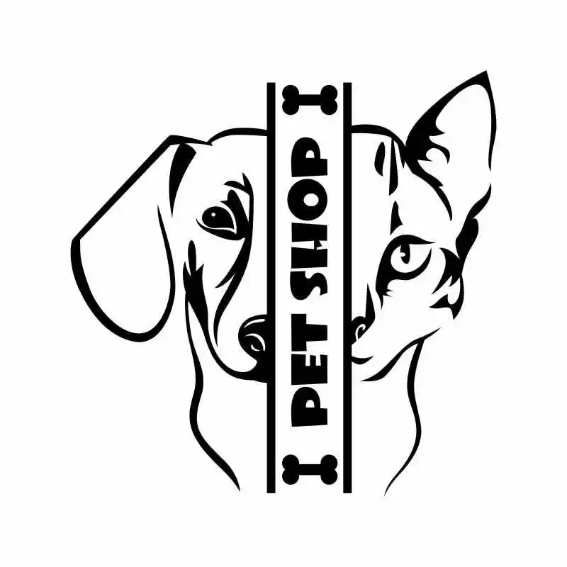 Pet Shop виниловая наклейка на стену сексуальная девушка с надписью собака салон Уход за лошадьми Настенная Наклейка для домашнего декора