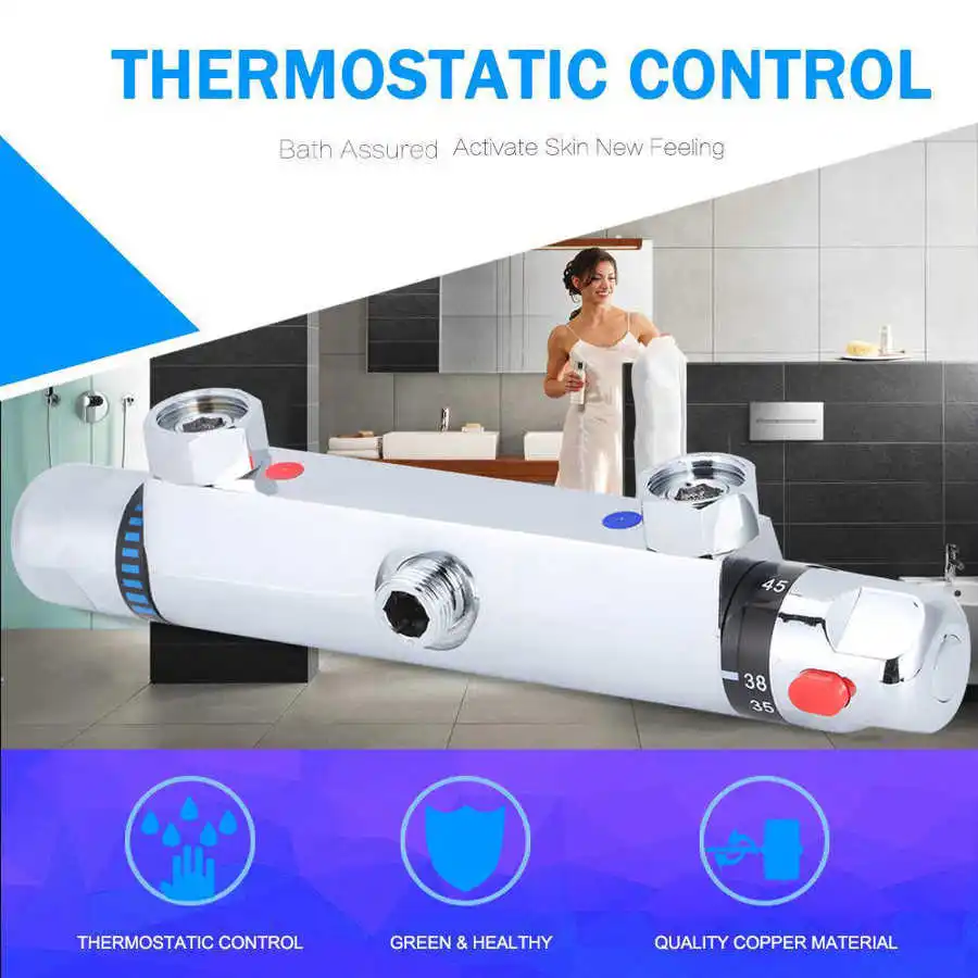 Современный хромированный Термостатический смеситель для душа сменный клапан