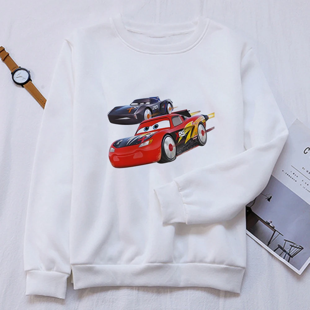 

Disney Cars Printed Sweatshirt Long Sleeve Racing Childhood Dreams Pullovers Streetwear Trendy Hoodies 2021 New Winter Clothes