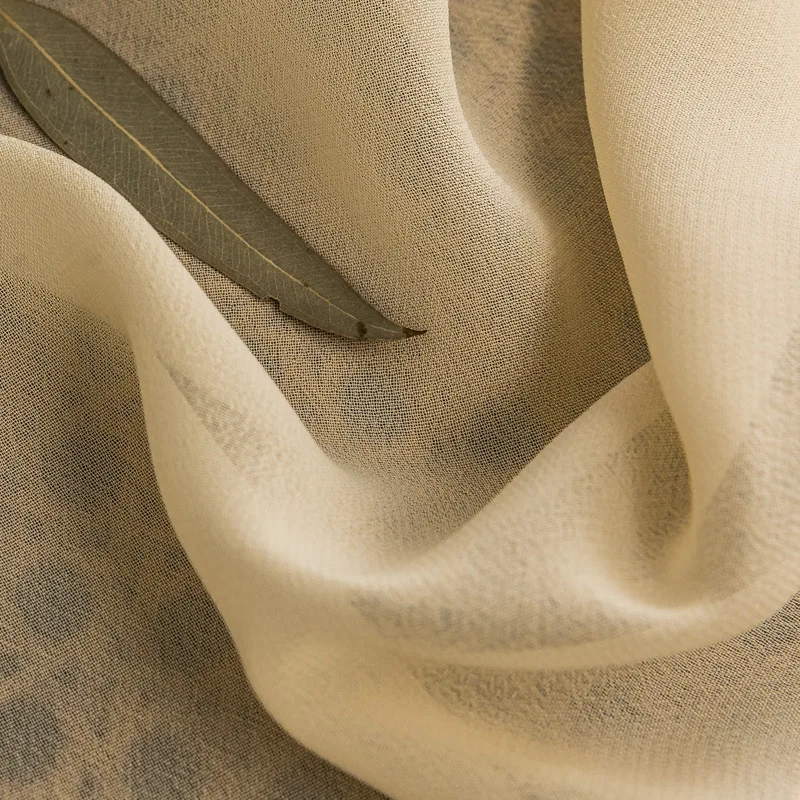 

Luxury Grey Light Transmission Impermeable Tulle Curtain Solid Soft Voile For Living Room Bedroom Shade Curtain Matching Yarn #4